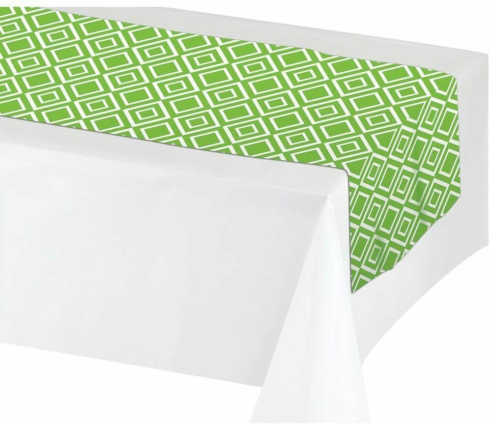 Paper Table Runner, 14&quot; x 84&quot;, Fresh Lime - $1.48
