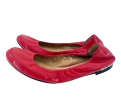 Calvin Klein Anabelle Red Leather Slip-on Ballet Flats Shoes SZ 7 New SH22 - £45.56 GBP