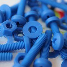20 x Blue Philips Pan Head Screws Polypropylene (PP) Plastic Nuts and Bo... - £11.23 GBP