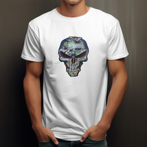 Earth Skull Graphic T-Shirt | Bold &amp; Unique Design | 100% Cotton L-3X - $18.80+