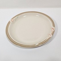 Syracuse China Calla Lily Oval Dinner Plate Cream Brown Floral Design Vintage - $14.46