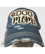 Dog Mom Distressed Blue Denim Pet Animals Strapback Hat Cap One Size New - $11.12