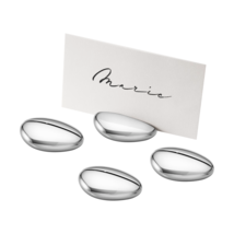 Sky by Georg Jensen Stainless Steel Table Card Holder Set of 4 with Card... - $48.51