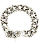 Chrome Silver Cross/Hearts/Star Men Chain Bracelet Trapstar G Streetwear... - £14.65 GBP+