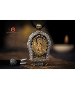 Buddha pendant. Samantabhadra Bodhisattva. Ghau, Tibetan protection amulet - $853.00