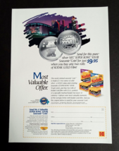 1993 Kodak Gold Film Super Bowl XXVIII Vtg Magazine Cut Print Ad w/ Coin... - $9.99
