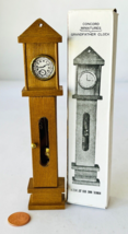 Concord Miniatures Grandfather Clock for Dollhouse 1:12 Simple Wood in Box 6.5&quot; - £9.10 GBP