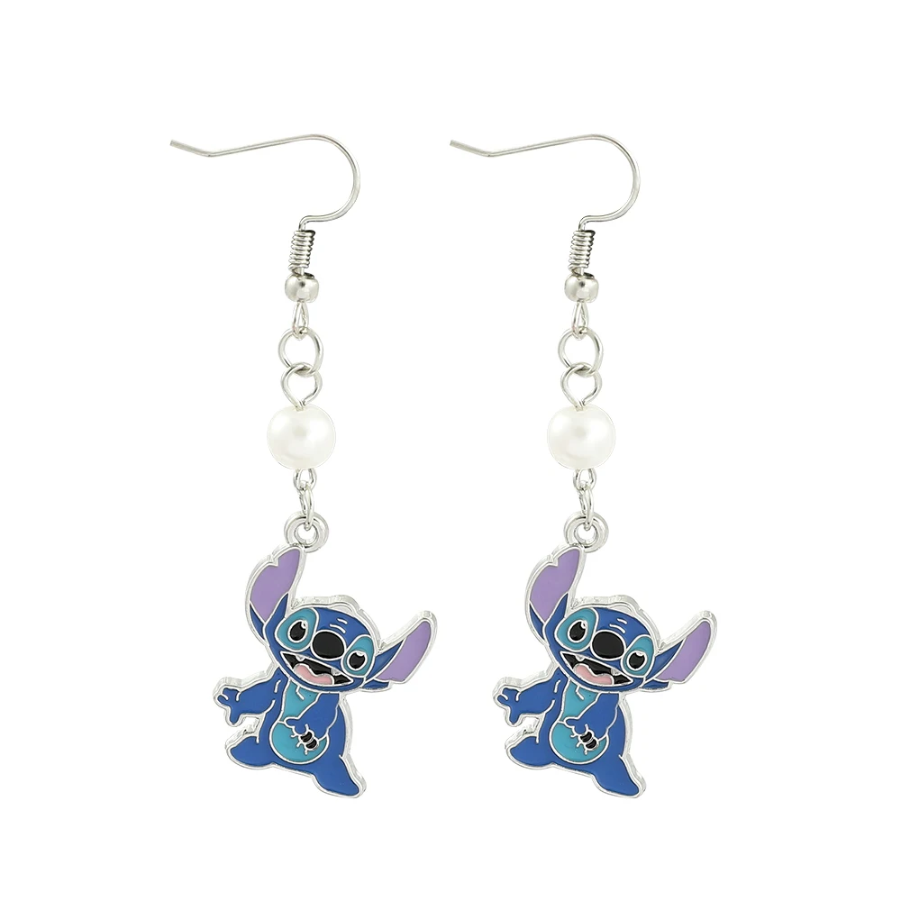 Anime Lilo and Stitch Necklace Cute Cartoon Figure Stitch Angel Pendant ... - $3.42