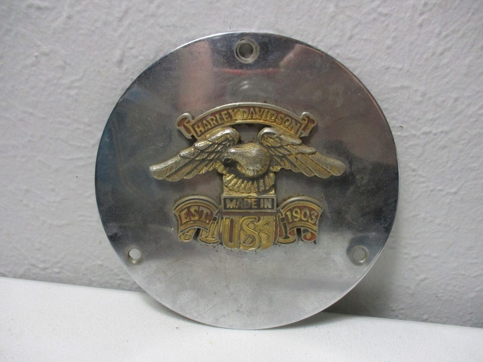 Harley Vintage original Shovelhead Outer Primary  3 Hole Derby Cover rare - £37.56 GBP