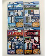 Jet Setters Scrapbooking State 3D Stickers YOU CHOOSE - £7.06 GBP