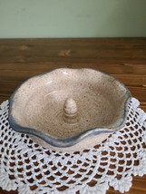 Blue beige Stoneware Apple Baker Bowl Baking Dish Baked Apples Pottery S... - £9.63 GBP