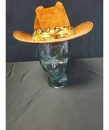 Hush Puppies Brown Western Suede Feather Cowboy Hat Size 7 NWT Vintage  - €69,23 EUR
