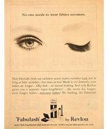 Fabulash by Revlon Falsies eyelashes 1964 Vintage Print Ad - $209.20 MXN