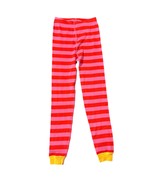 Hanna Andersson Girls Striped Pajama Pants Red &amp; Pink With Yellow Cuffs ... - $11.52
