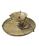 Vintage 2-Tier Fiberglass Appetizer Tray w/ Dip Bowl – MCM Mid Century D... - €20,48 EUR