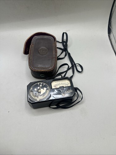 Vtg Art Deco Weston Photronic Light Exposure Meter Model 650 W/ Case Bakelite  Item image 12