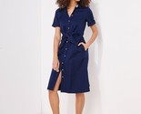 Vineyard Vines Women&#39;s Westerly Tie-Front Linen Dress Size 20 NEW W TAG - $179.00