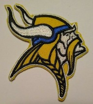 Minnesota Vikings Embroidered Applique Ragnar PATCH~3 1/8&quot; x 2 3/8&quot;~Iron Sew - £3.04 GBP