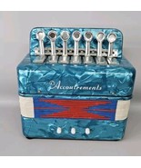 Vintage Accoutrements Kids Child Accordion Turquoise Blue Silver Keys - €17,15 EUR
