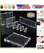 Comfort and Precision: 7-Piece Clear Acrylic Stamping Blocks for Scrapbo... - $23.90 CAD