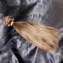 New 13” Human Hair Blend Chocolate Brown &amp; Caramel Highlights Hair Extensions - £23.59 GBP