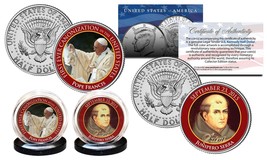 Pope Francis 1st Us Canonization Jfk Half Dollar 2-Coin Set Saint Junipero Serra - £9.54 GBP