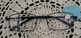 Black Colored ~ Metal Frame ~ Spring Temple ~ +1.50 Reading Glasses ~ D102 - £11.81 GBP