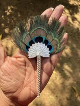 925 Silver Lord Krishna LADDU GOPAL Fan Pankha Pankhi, Peacock Feather, 11.3 gm - £29.52 GBP