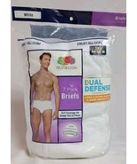 2013 Men&#39;s Dual Defense White Briefs 2XL 44-46 Fruit of the Loom 7 Pk  - $373.97 MXN