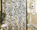 Veratex Camille Dogwood Flower 5P Bath Set Black Off White Fabric Curtain - $67.15
