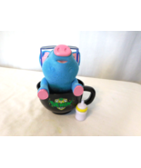 Toy Teck Flocked Teacup Piggies Pig Talks 6”  Demin Blue with Cup  Vintage - $414.64 MXN