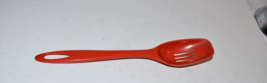 Vtg Ensar Corp Wheeling IL Plastic Serving slotted Spoon Kitch retro Orange - £9.89 GBP