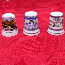 3X Thimble Arizona Saguaro Cactus Vintage Ceramic Porcelain - $9.98