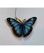 Blue Butterfly Quilled Paper Handcrafted Ornament Vietnam Quilling - $14.80