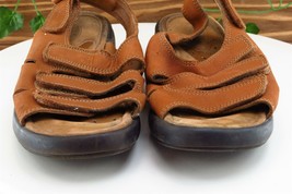 Dr. Scholl&#39;s Sz 7.5 M Brown Slingback Leather Women Sandals - £15.53 GBP