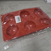 Silicone Cake Mold Hot Chocolate Bombs 2.5&quot; Large Makes 6 NEW + Plastic ... - $5.00