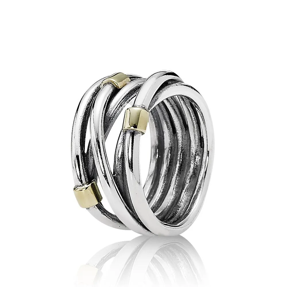 Classic s925 Intertwined?Mother of ?Clear  Stacking?Rose and Heart?Shining Midni - £53.04 GBP