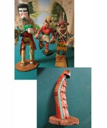 Kachinas Hopi Indian Signed, Wolf, Mudhead, Powamu Dancer - R. Pino Feat... - $169.17 CAD+