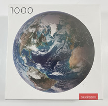 Blue Kazoo Earth 1000 Piece Jigsaw Puzzle 26.5” Round-Sealed-New - $8.79