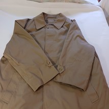 Botany 500 Trench Coat Vintage Men’s Khaki 44 Reg Removable Lining Made In USA image 12