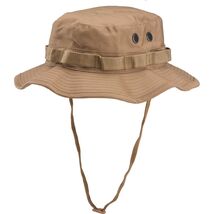 NEW MIL SPEC TAN/KHAKI HOT WEATHER HUNTING FISHING BOONIE JUNGLE SUN HAT... - $26.09