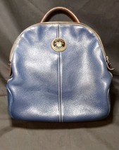 DOONEY &amp; BOURKE Navy Blue Leather Vintage Backpack with Top Handle - £53.09 GBP