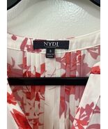 NWOT NYDJ Blouse SIZE Small Tunic Floral Button Up Semi Sheer 3/4 Sleeve... - $34.84 CAD