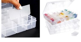 36 Grids Each 3 Pack Clear Jewelry Box Organizer Box. Bead Storage Containers - £36.37 GBP