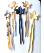 Women&#39;s Vintage 2 Prong Plastic Chignon Hair Stick Lot of 5 -1970&#39;s - $68.66 CAD