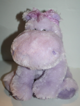 Viola Purple Plush Lavender Hippo 11&quot; Bow Stuffed Animal Soft Russ Berri... - $47.41