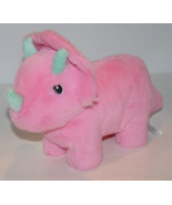 Aurora World ECO Nation Stuffed 12" Plush Soft Toy Pink Triceratops Dinosaur - $14.77