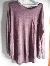 Purple High low knit top lightweight A New Day Sz XXL Long Sleeve - $223.43 MXN