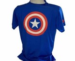 Under Armour Marvel Captain America - Heat Gear Fitted Shirt Size Youth XL - £13.98 GBP