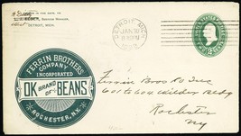 OK Brand of Beans 1893 Rochester, NY Advertising Cover - Stuart Katz - $15.75
